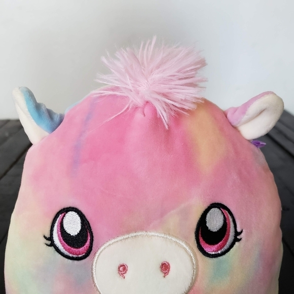 Squishmallow Rainbow Pig Wings Medium Stuffed Plush Toy Soft Paisley Tie Dye - Picture 3 of 8